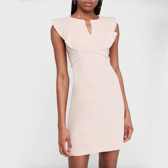 Express Dresses & Skirts - Express Ruffle Sleeve Sheath Dress